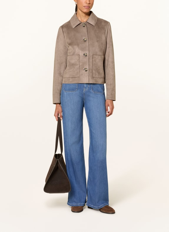 s.Oliver BLACK LABEL Sacou cu aspect de piele TAUPE
