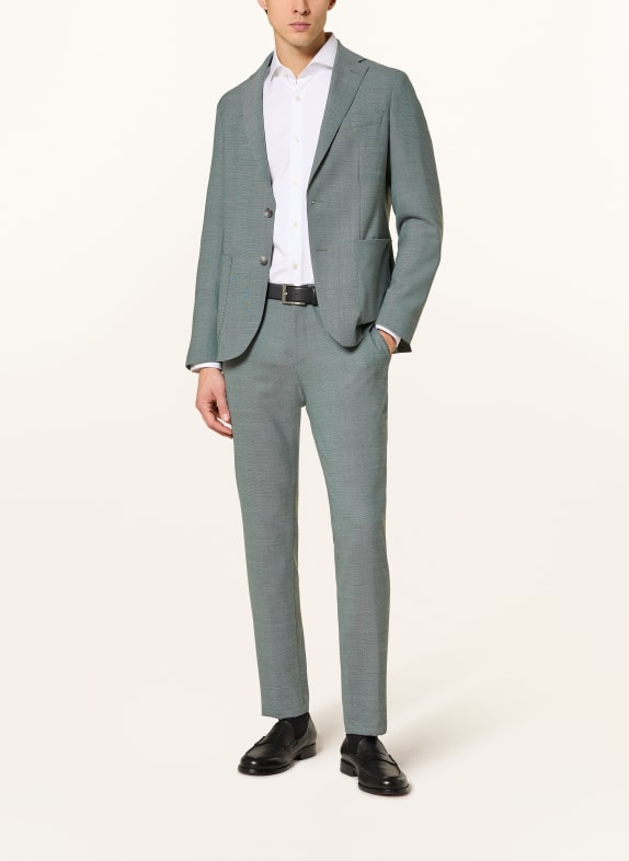 BOSS Spodnie garniturowe GENIUS Slim Fit 348 OPEN GREEN