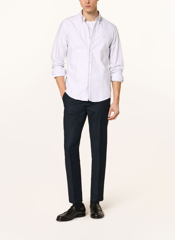 BOSS Skjorte ROAN Slim Fit HVID / LYSEGRÅ