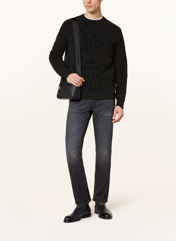 BOSS Pullover BOLIN SCHWARZ / DUNKELBRAUN