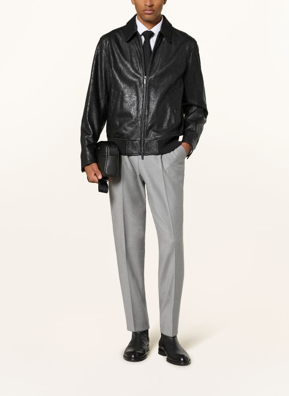 BOSS Lederblouson YUZE SCHWARZ