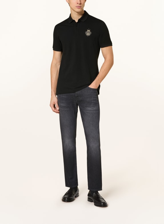 BOSS Piqué-Poloshirt QIANG_CNY SCHWARZ
