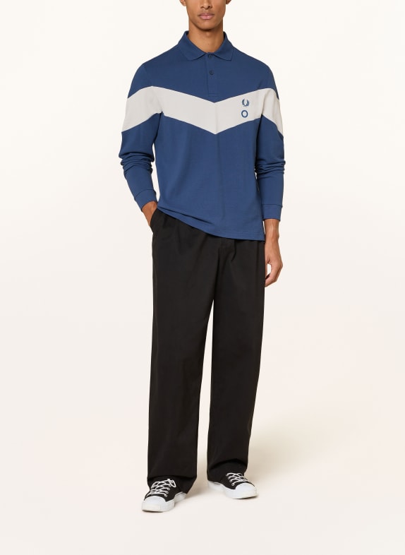 FRED PERRY Piqué poloshirt DONKERBLAUW / ECRU