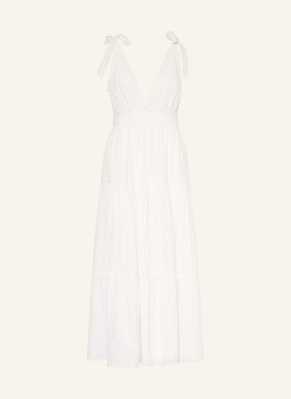 Poupette St Barth Strandkleid PERLA mit Spitze WEISS