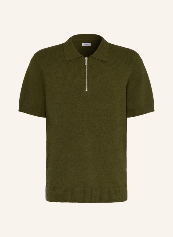 PAUL Strick-Poloshirt aus Bouclé OLIV