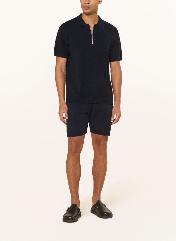 PAUL Tricou polo din tricot bouclé ALBASTRU ÎNCHIS