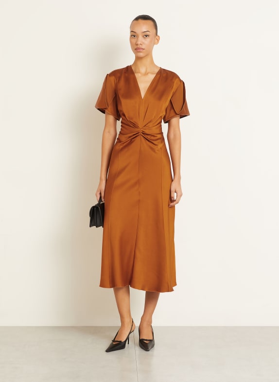 VICTORIA BECKHAM Cocktailkleid DUNKELORANGE