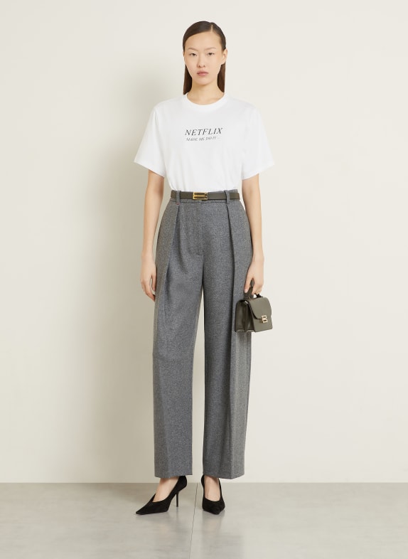 VICTORIA BECKHAM T-shirt WIT / ZWART