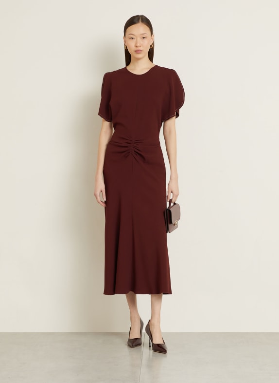 VICTORIA BECKHAM Abendkleid DUNKELROT / MINT