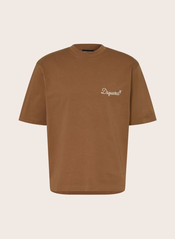 DSQUARED2 T-Shirt BRAUN / CREME