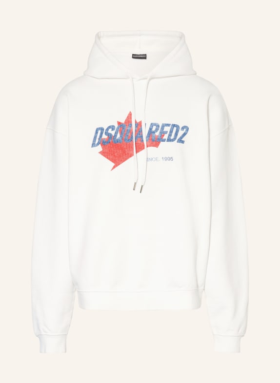 DSQUARED2 hoodie WHITE / RED / BLUE