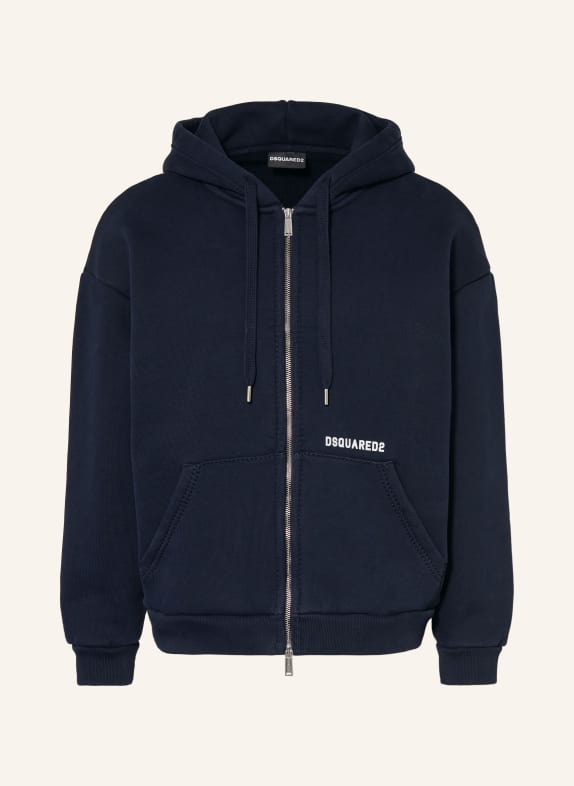 DSQUARED2 sweat jacket DARK BLUE / WHITE