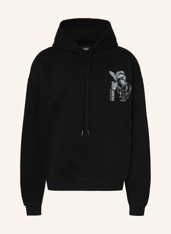 DSQUARED2 Hoodie SCHWARZ / WEISS