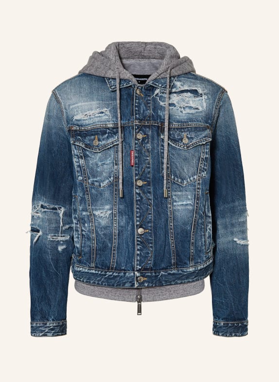 DSQUARED2 Jeansjacke mit Blende BLAU / GRAU