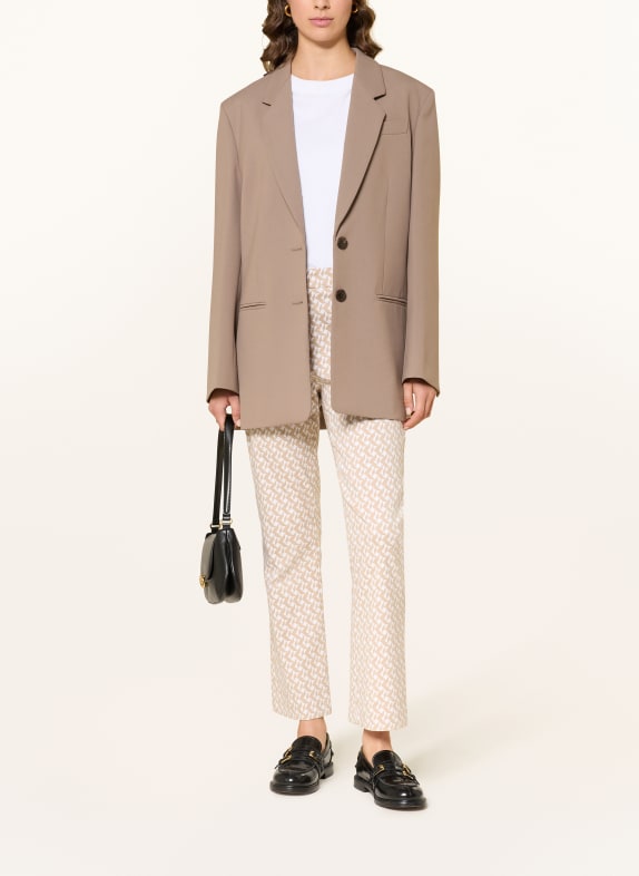 RAFFAELLO ROSSI 7/8-broek MAIKA van jacquard BEIGE / WIT