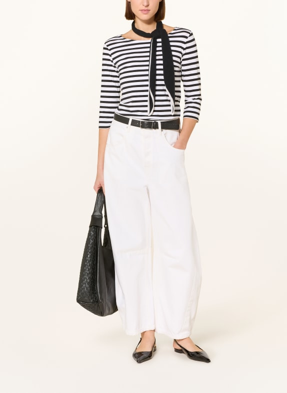darling harbour Shirt met 3/4-mouwen WHITE / BLACK