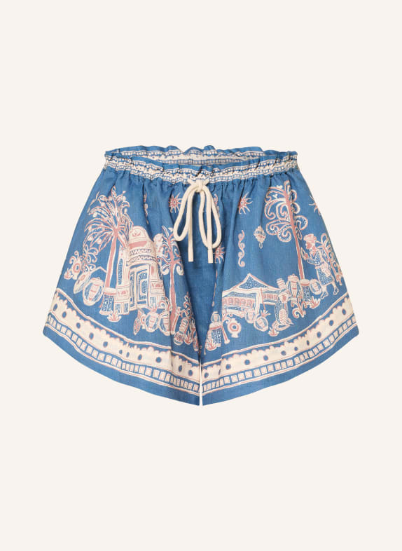 ALÉMAIS Leinenshorts ACACIA HELLBLAU / WEISS
