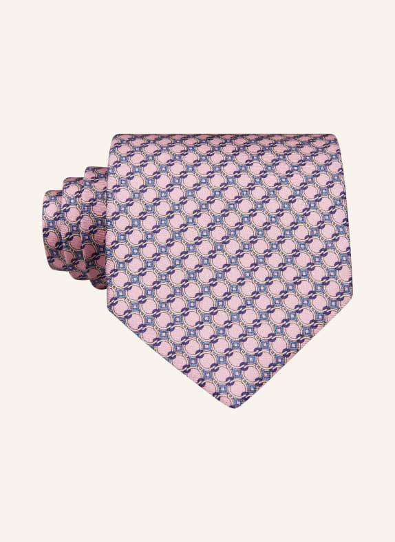 ETON necktie PINK / ECRU / DARK BLUE