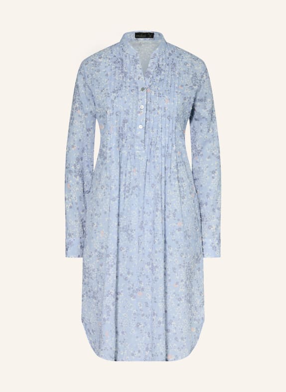 van Laack Hemdblusenkleid VL-KAIMAH-SVKN aus Leinen DUNKELBRAUN / WEISS