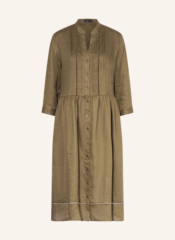 van Laack Leinenkleid VL-KAIMI-E mit 3/4-Arm KHAKI