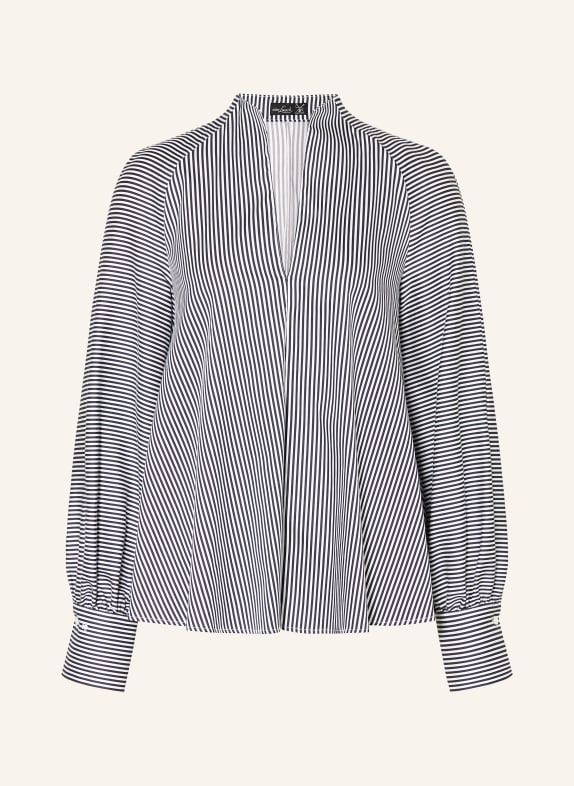 van Laack Blusenshirt VL-ANANI-SGSV WEISS / DUNKELBLAU