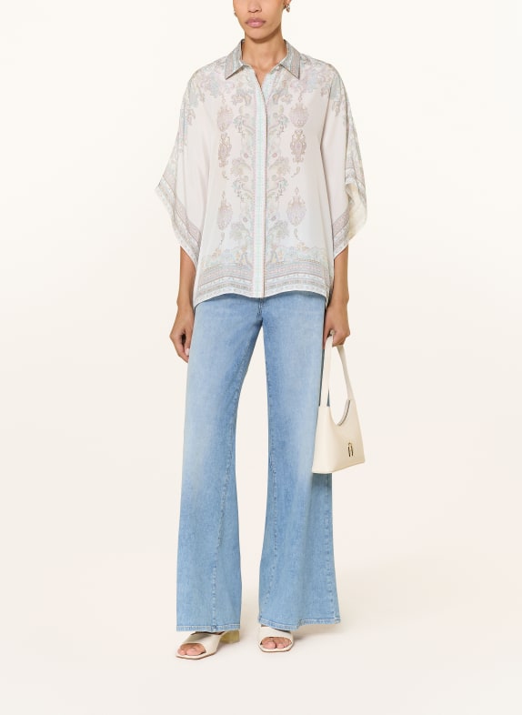 van Laack Silke-bluse VL-TUJA-PX HVID / LYSELILLA / MINT