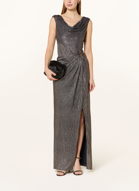 Vera Mont Abendkleid mit Glitzergarn DUNKELGRAU