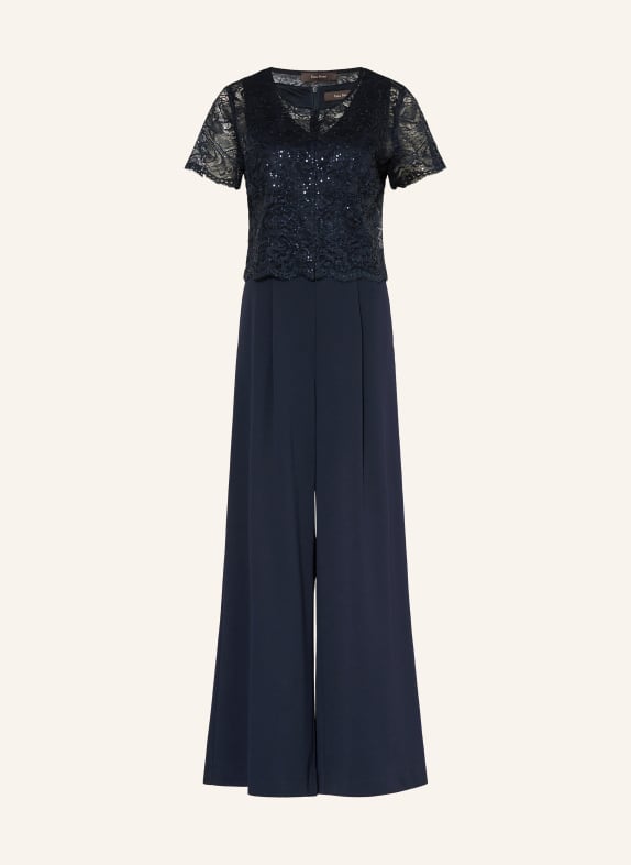 Vera Mont Sada: kombinéza a krajková bunda s flitry TMAVĚ MODRÁ