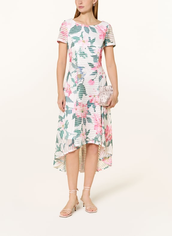 Vera Mont Cocktailkleid ECRU / PINK / DUNKELGRÜN