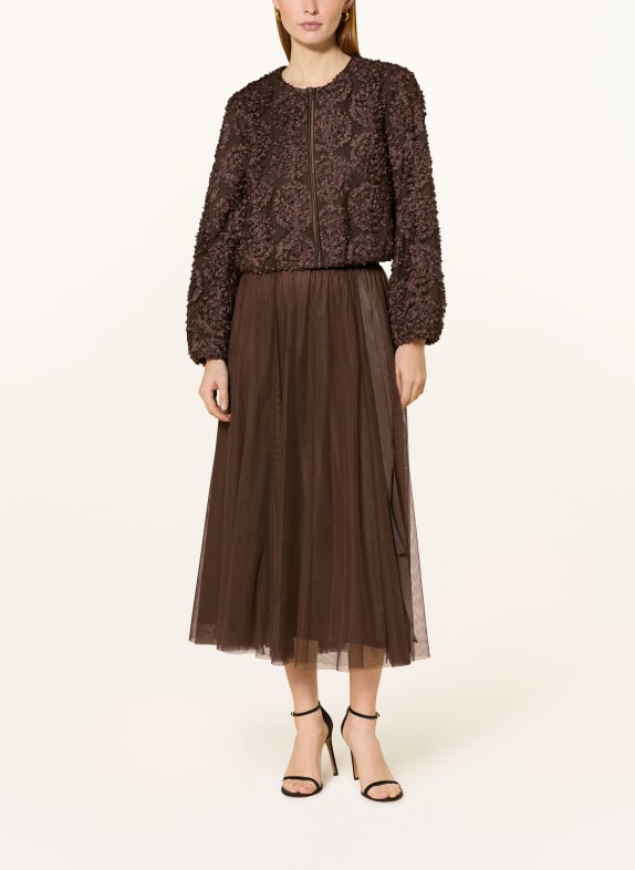 V by Vera Mont tule rok MARRON FONCÉ