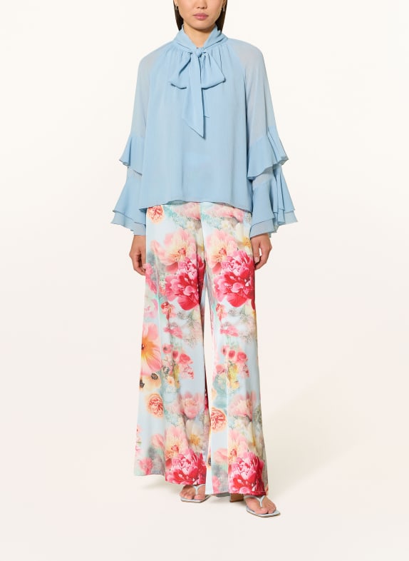 V by Vera Mont Overhemdblouse met volants LICHTBLAUW