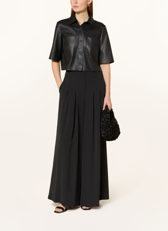 V by Vera Mont Overhemdblouse in leerlook ZWART