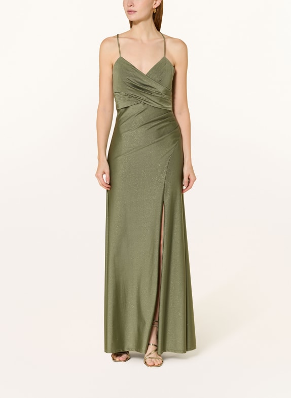 VM Vera Mont Abendkleid mit Glitzergarn HELLGRÜN