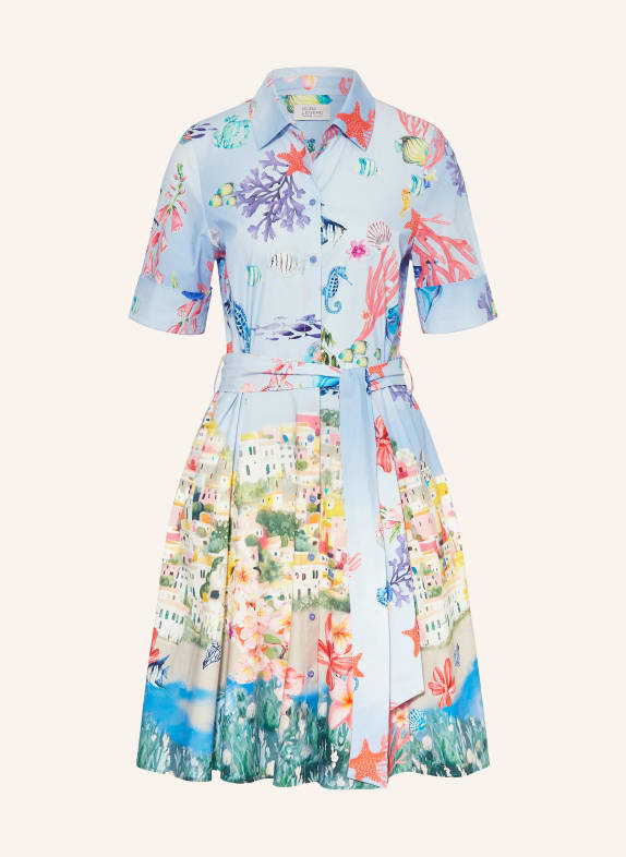 ROBE LÉGÈRE Hemdblusenkleid HELLBLAU / PINK / GELB