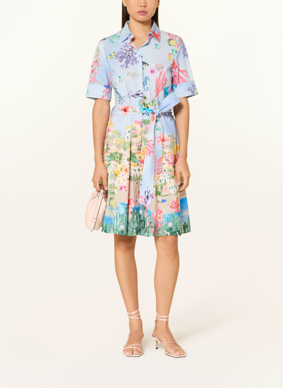 ROBE LÉGÈRE Hemdblusenkleid HELLBLAU / PINK / GELB