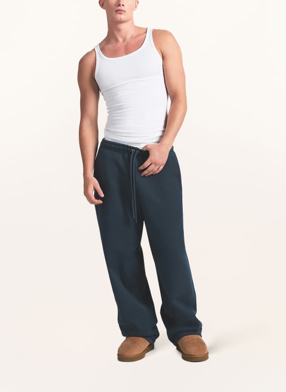 SKIMS Loungejoggingbyxor HEAVY FLEECE STRAIGHT NAVY