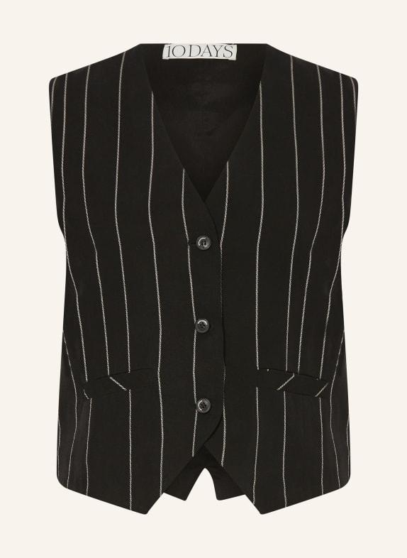 10DAYS blazer vest BLACK / ECRU