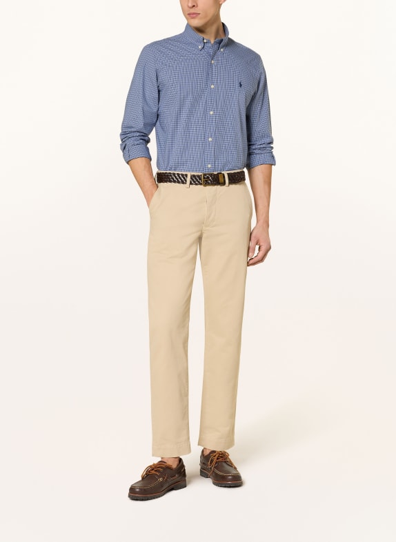 POLO RALPH LAUREN Overhemd Custom Fit BLAUW / WIT / ZWART