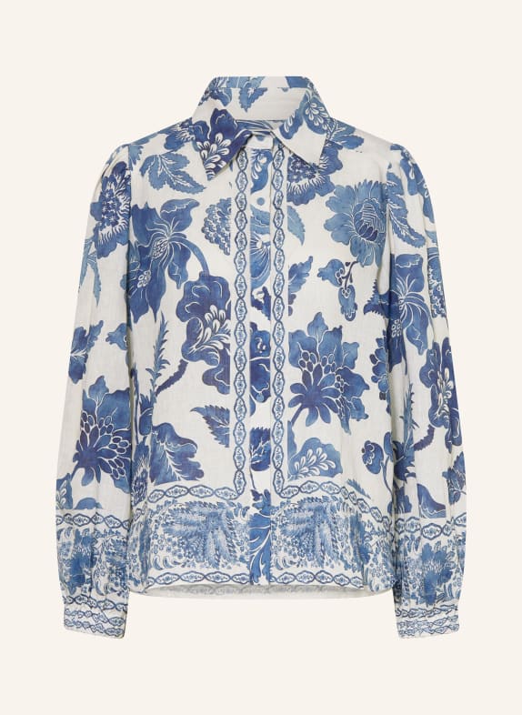 dea kudibal SIOMADEA linen shirt blouse WHITE / BLUE