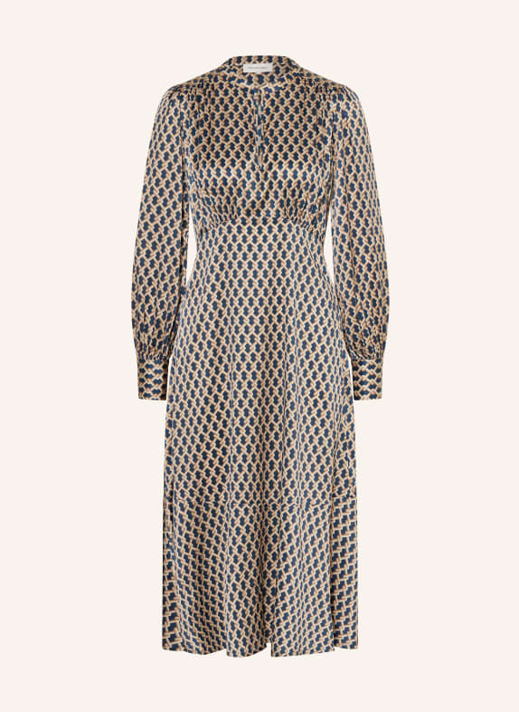 dea kudibal Hedvábné šaty RUMERDEA TMAVĚ MODRÁ / BÉŽOVÁ