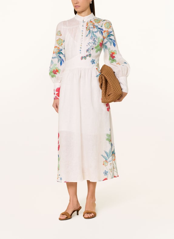 dea kudibal Lněné šaty ALONDRADEA BÍLÁ / ČERVENÁ / ZELENÁ