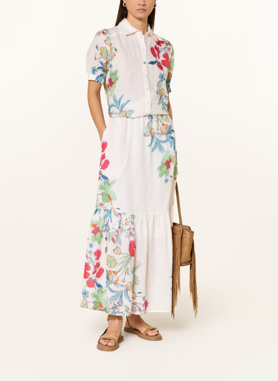 dea kudibal Linnen rok PAULINADEA WIT / ROOD / GROEN