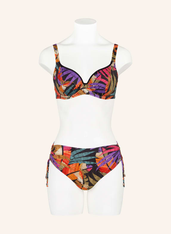 Charmline Beugelbikini PALM POETRY ZWART / PAARS / GROEN
