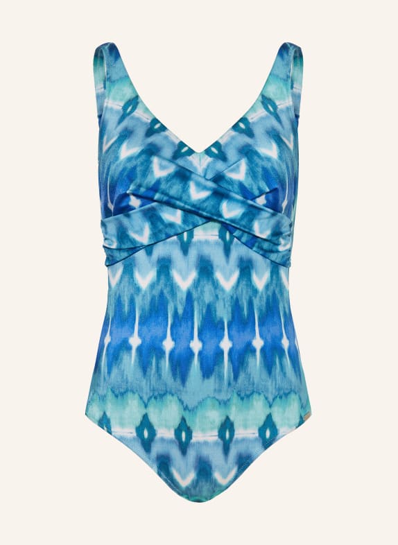 Charmline Shape-Badeanzug IKAT ENERGY BLAU / TÜRKIS / WEISS