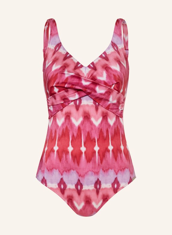Charmline Shape-Badeanzug IKAT ENERGY PINK / HELLLILA / WEISS