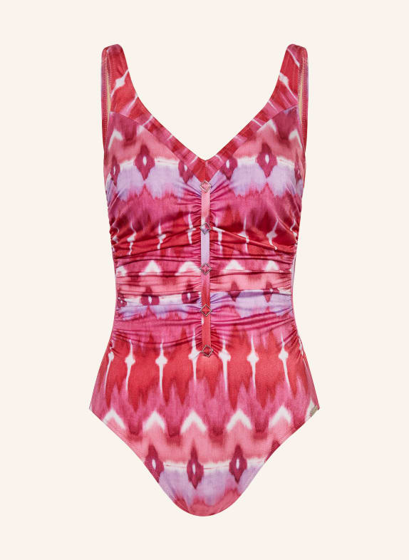 Charmline Shape-Badeanzug IKAT ENERGY PINK / HELLLILA / WEISS