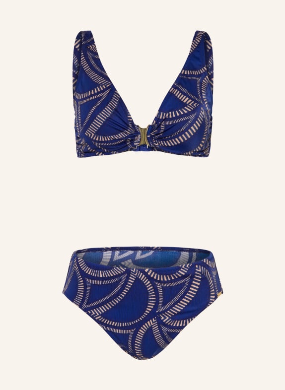 Charmline Bralette-Bikini TRIBAL FLOW BLAU / BEIGE