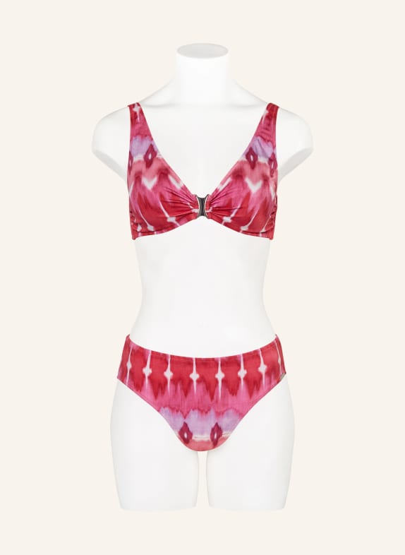 Charmline Bralette-bikini IKAT ENERGY ROZE / LICHTPAARS / WIT