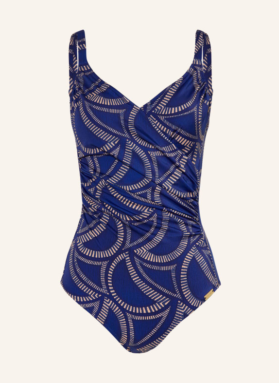 Charmline Shape-Badeanzug TRIBAL FLOW BLAU / BEIGE