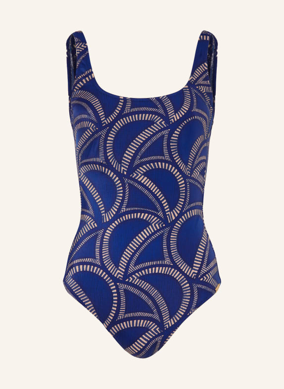 Charmline TRIBAL FLOW shape swimsuit BLUE / BEIGE